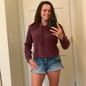 Garage brand distressed hoody